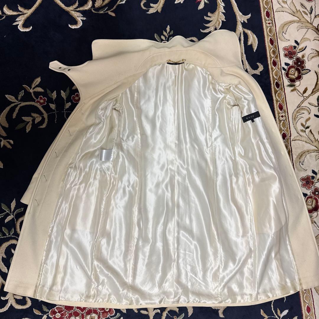 GUCCI ホワイト トレンチコート ベルト付き