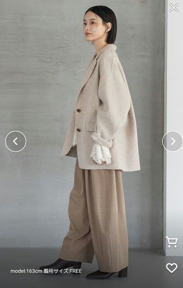 【タイムセール】A part by カシープテーラージャケットコート ベージュ系