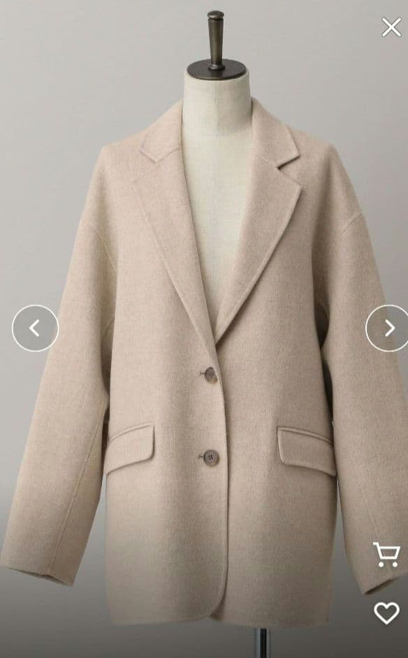 【タイムセール】A part by カシープテーラージャケットコート ベージュ系