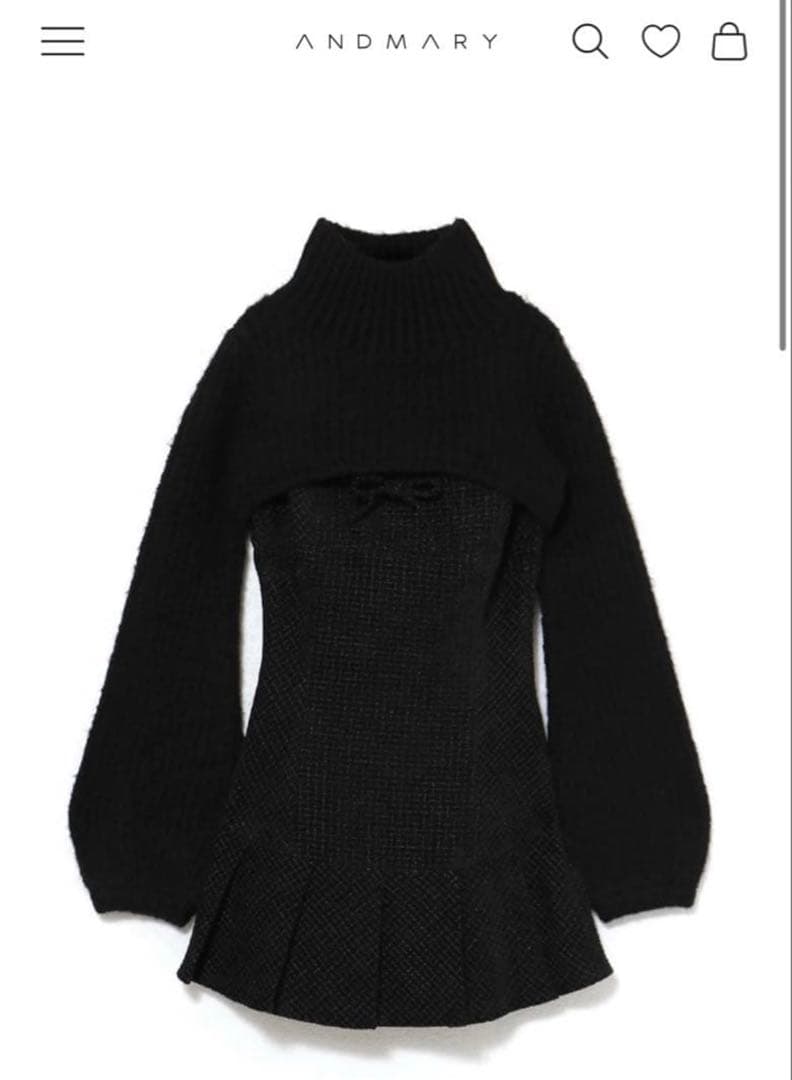 ワンピース Twiggy tweed mini dress andmary