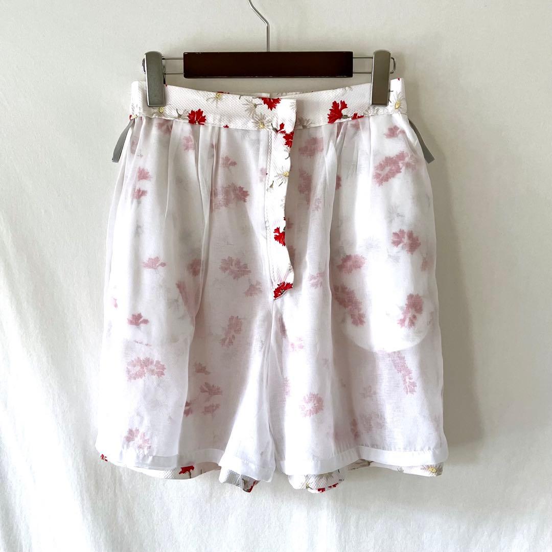 良品 Christian Dior ショートパンツ 花柄 80s vintage