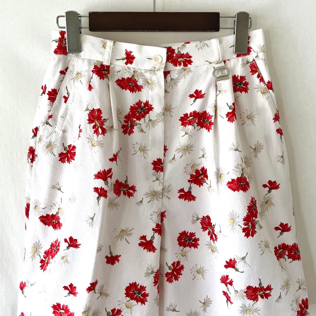 良品 Christian Dior ショートパンツ 花柄 80s vintage