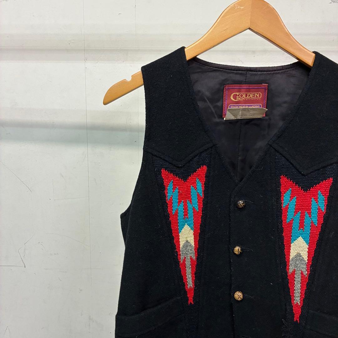 80s 90s Golden Pioneer Wear チマヨベスト オルテガ柄