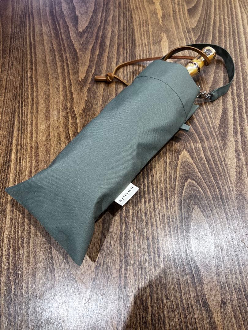 untule 完全遮光100% 3段EASY 折りたたみ日傘55cmオリーブ