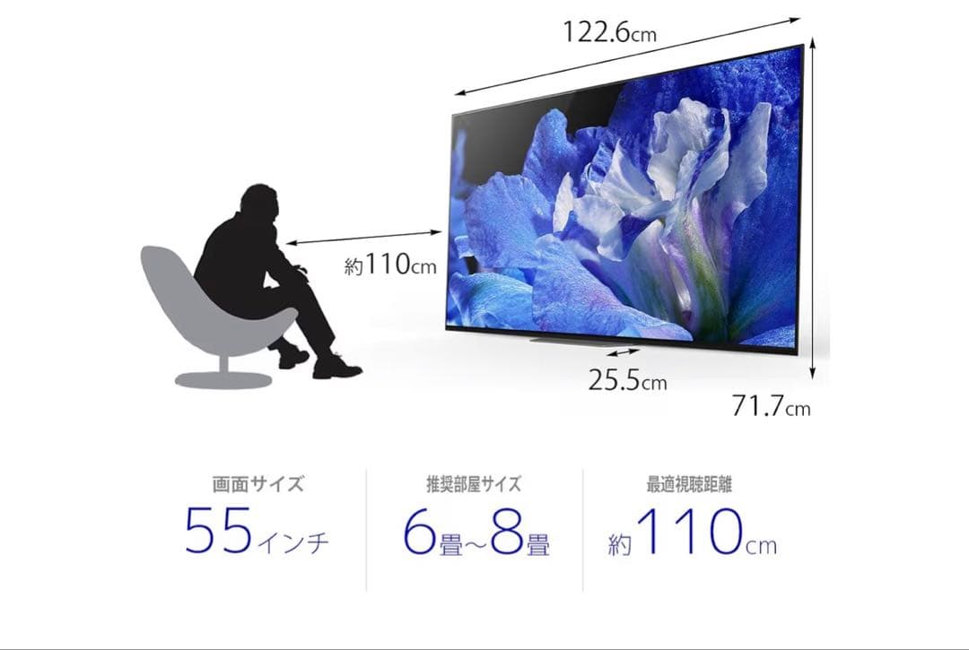 【送料無料】SONY 2018年製 55型 BRAVIA KJ-55A8F