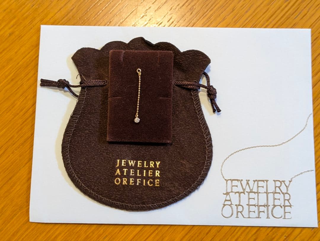 K18YG ダイヤモンド マイクロヌードチェーン 片耳用 オレフィーチェ