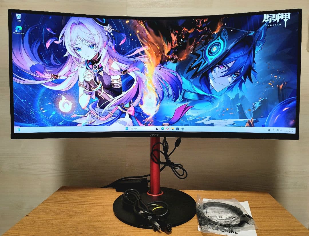 美品　Acer 34インチ湾曲ゲーミングモニター Nitro XZ342CU