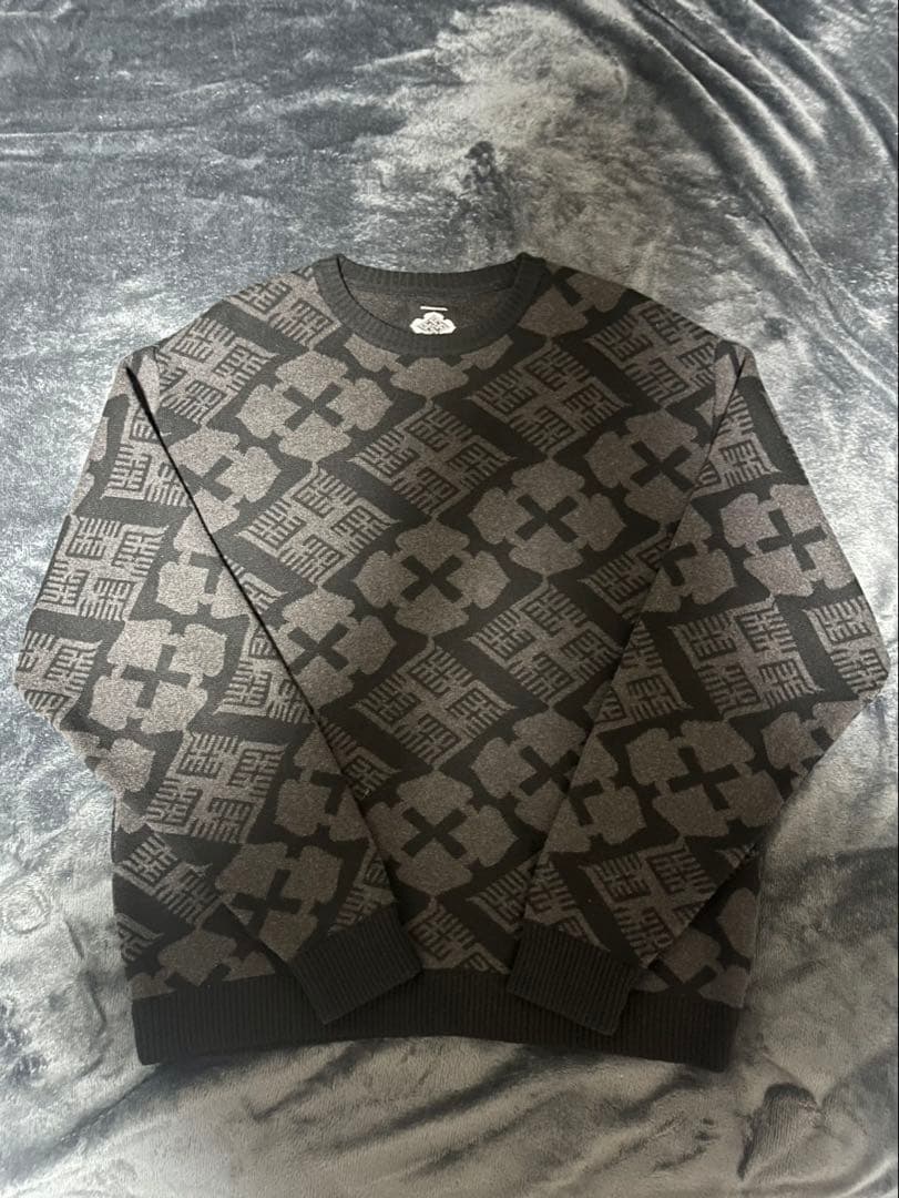 GAKKIN x BUDSPOOL ジャカード　舐達磨セーター