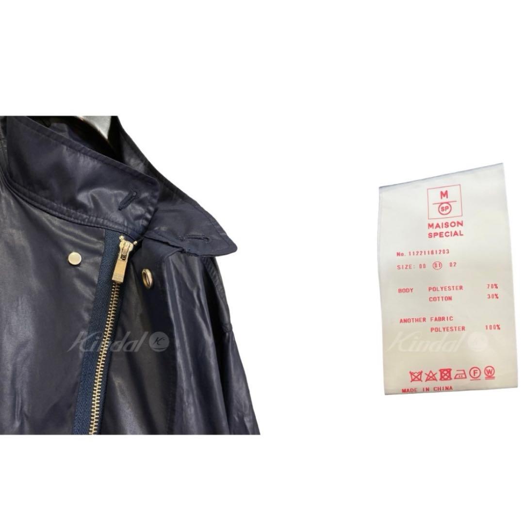 MAISON SPECIALシャイニープライムオーバーモッズコートnavy 01