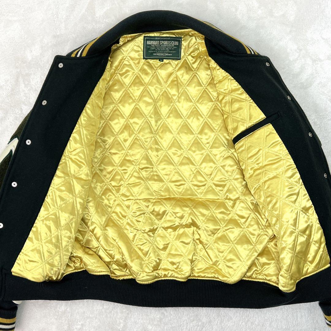 極稀少✨ HARVARD ハーバード　90s　スタジャン　本革スリーブ　ワッペン
