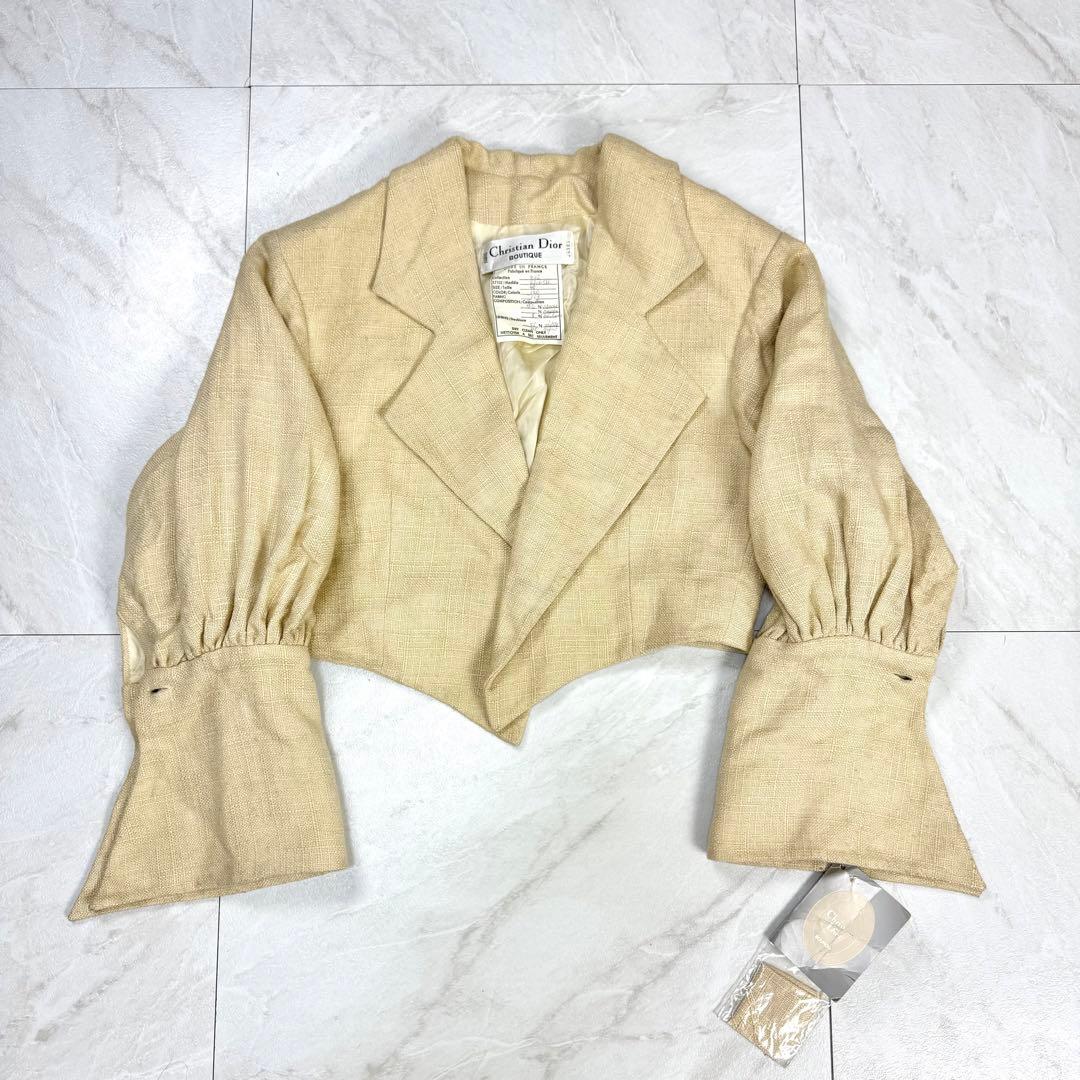 タグ付き 未使用品 ディオール ガリアーノ期 変形 クロップド テーラード 40