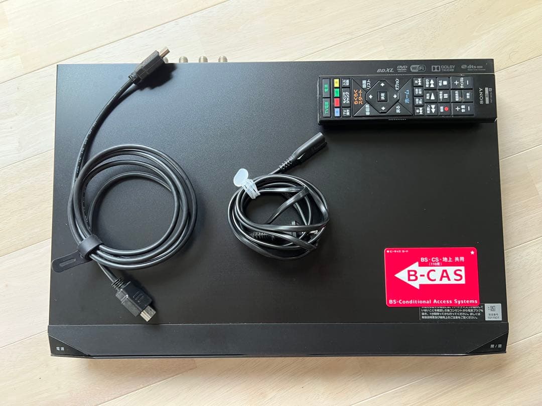 【極美品動作確認済】SONY ブルーレイレコーダー BDZ-ET1100 付属品