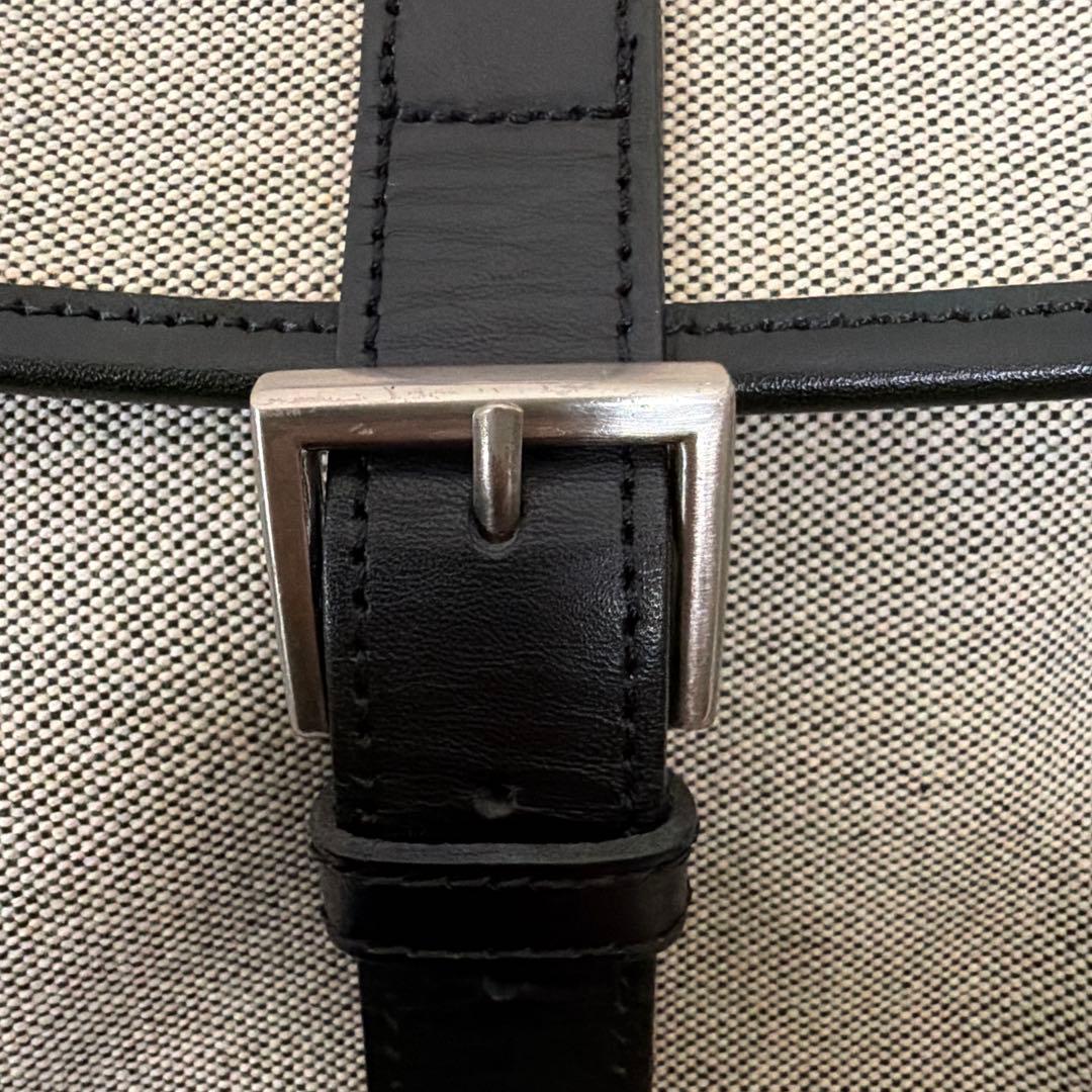 グレー キャンバス ショルダーバッグ