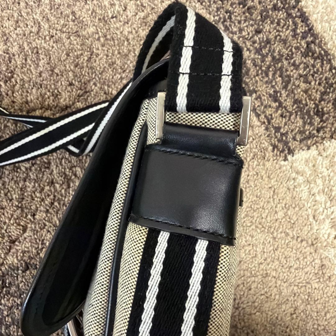 グレー キャンバス ショルダーバッグ