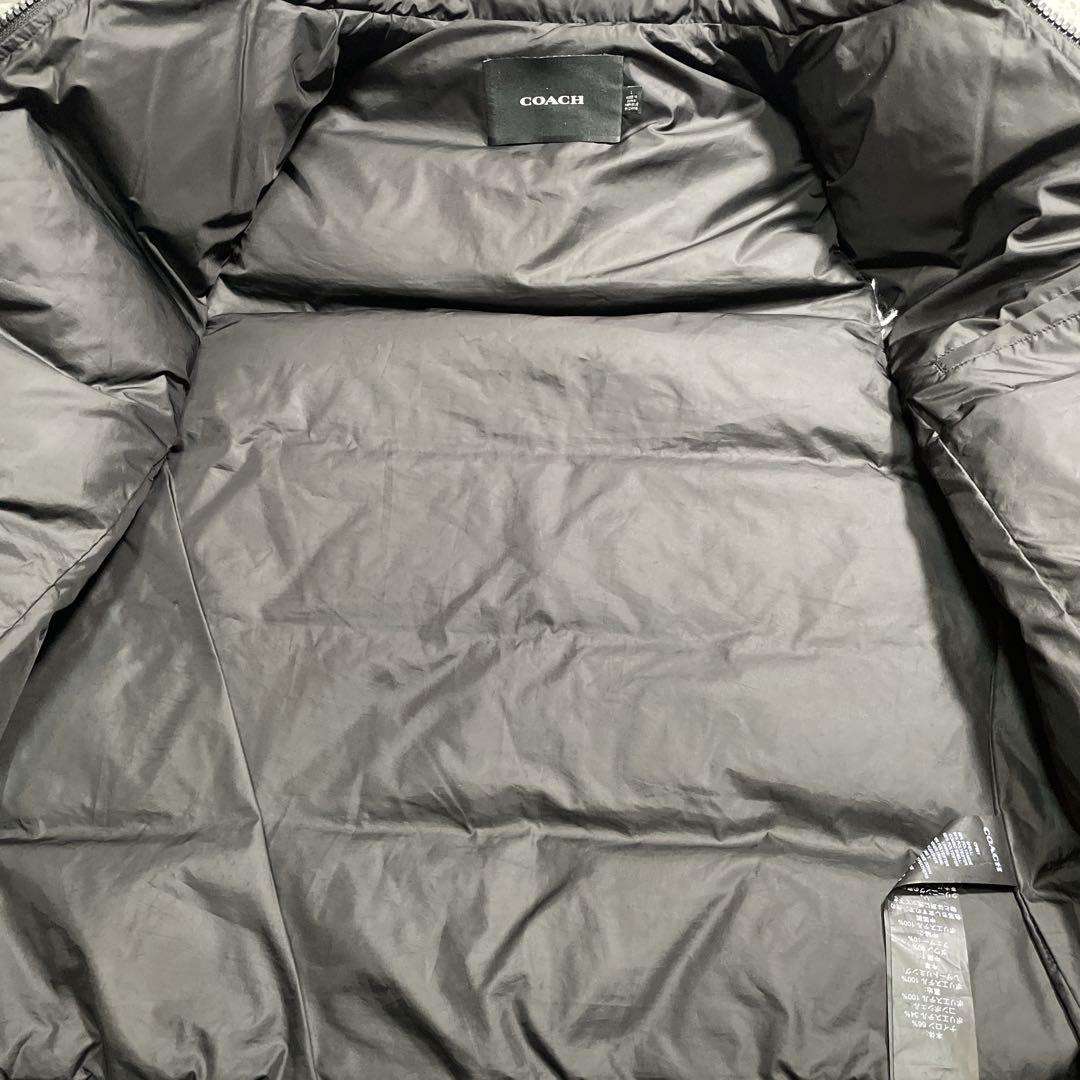 極美品　coach シグネチャー　ダウンベスト　ブラック　黒　L