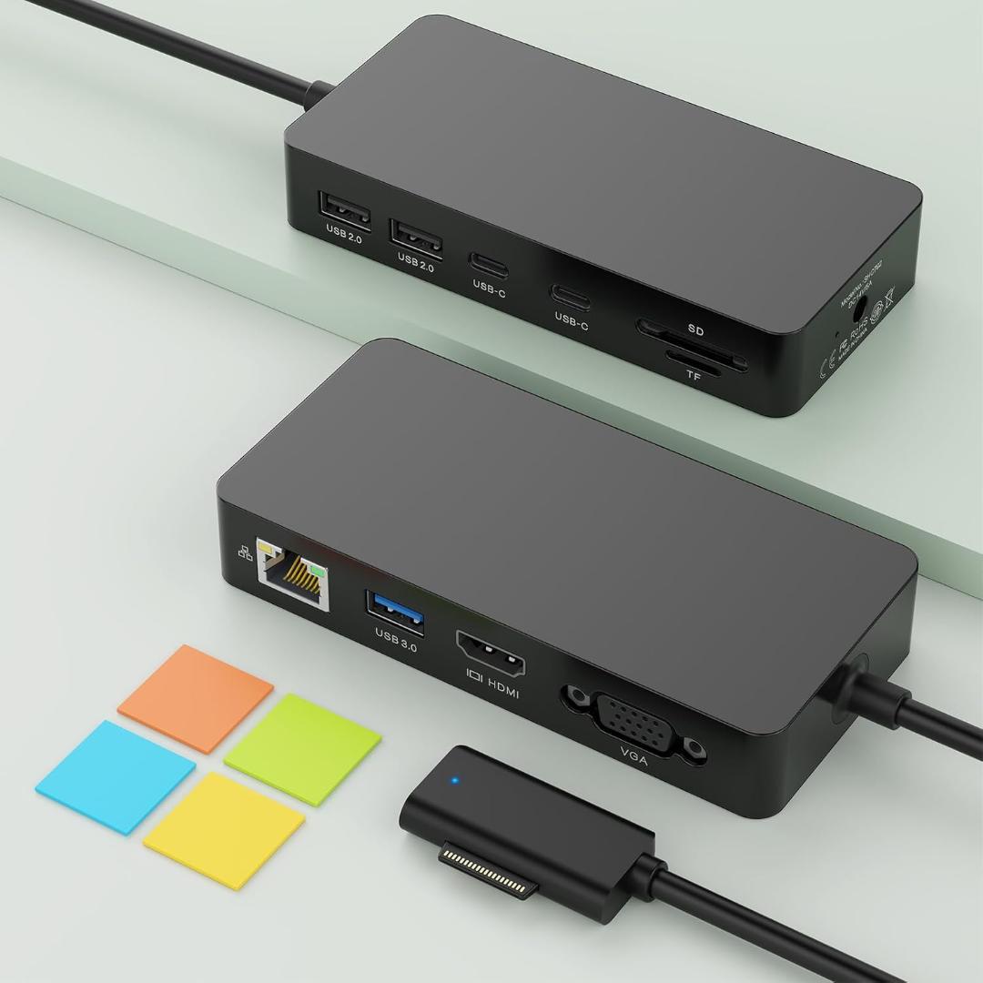 【開封・未使用】 Surface Dock ドッキングステーション 電源付き 黒