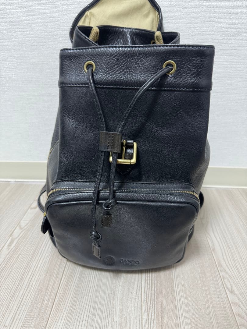 短時間使用　レザー未使用に近い　GANZO 7QS-H レザーリュック　ガンゾ