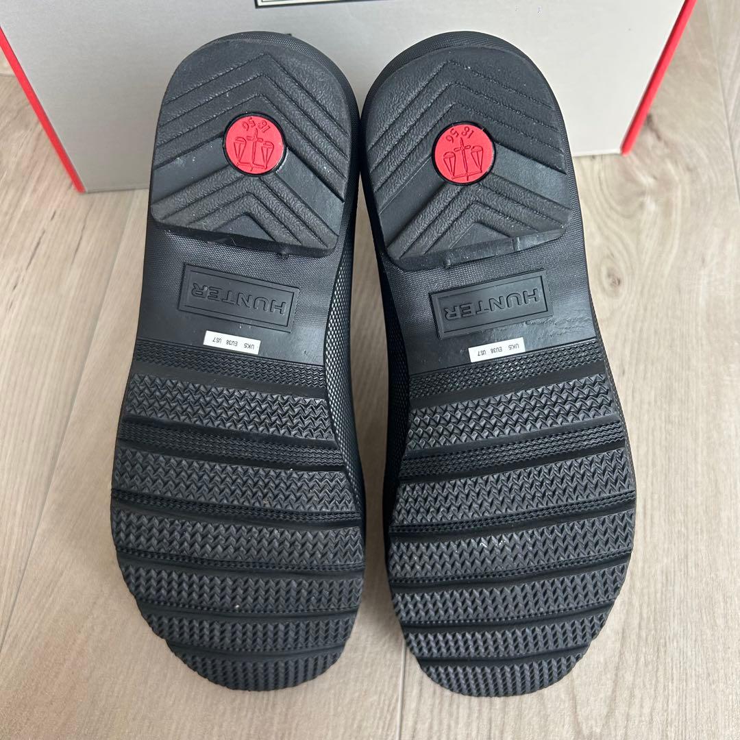 HUNTER レディースレインシューズ チェルシーブーツ　ブラック　24cm