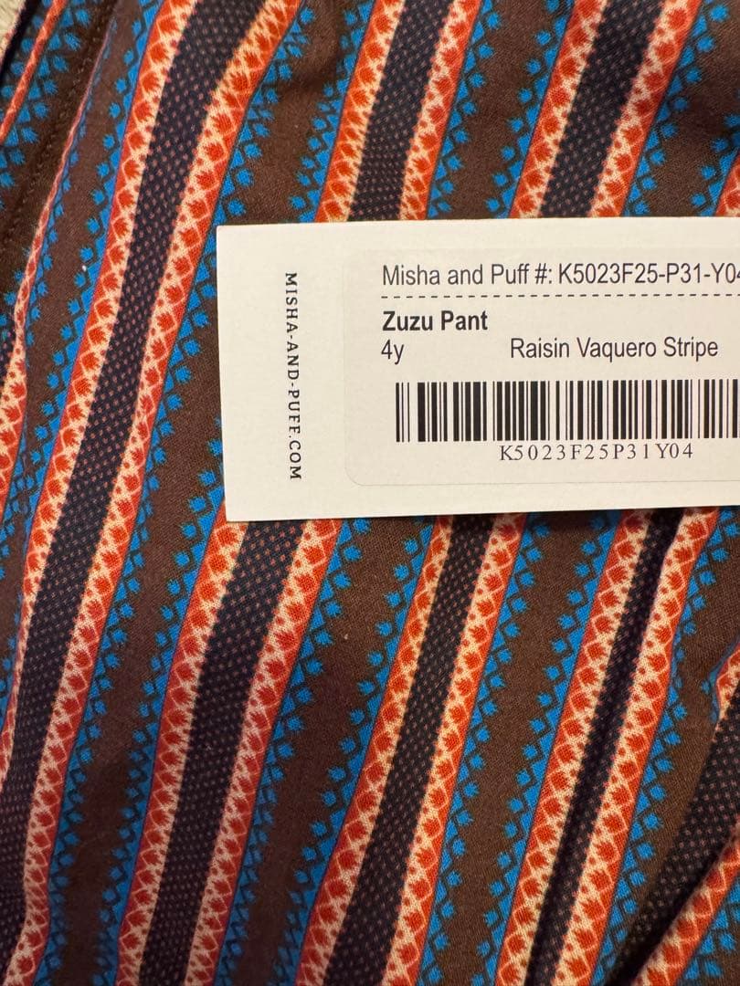 misha&puff 2025FW ZUZUパンツ　4y