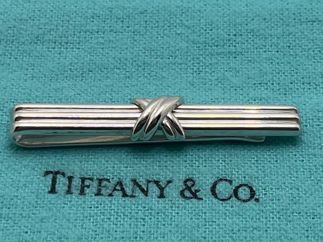 c309 美品　ティファニー　1992 シグネチャー　ネクタイピン　925