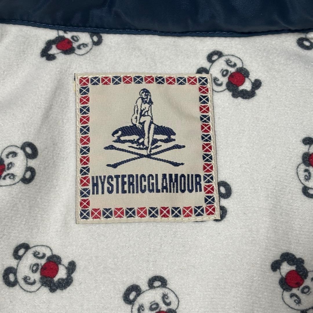ヒステリックグラマー ワッペン ブルゾン 裏地パンダ 総柄 ヒスガール ネイビー