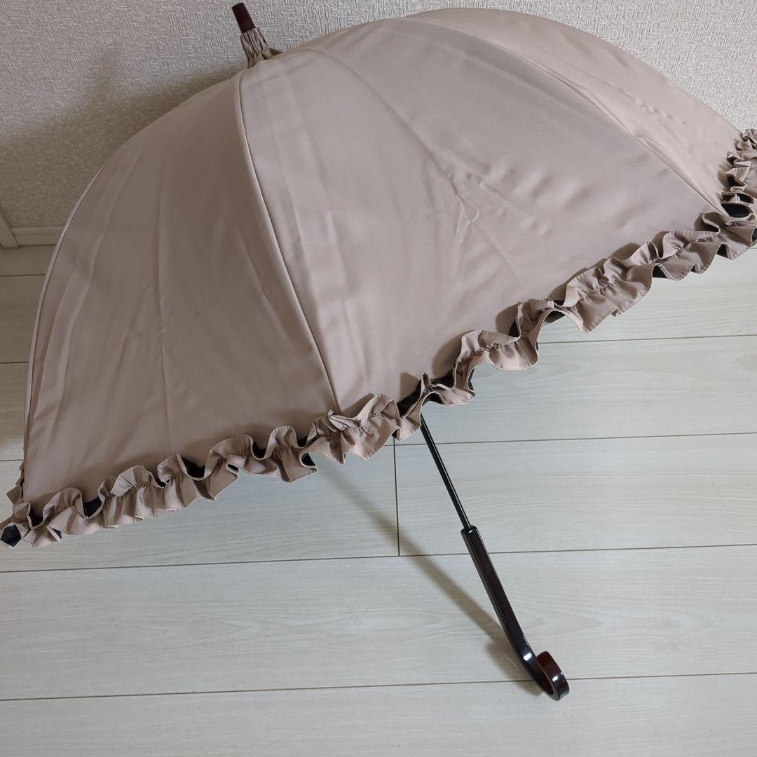 サンバリア100 長傘　M　ドームフリルピンク