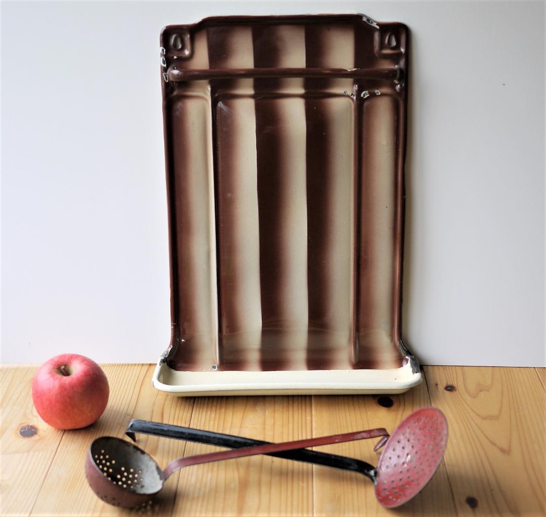 レードルラック　ホーローキッチン　スキンマー2本つき　フレンチカントリー