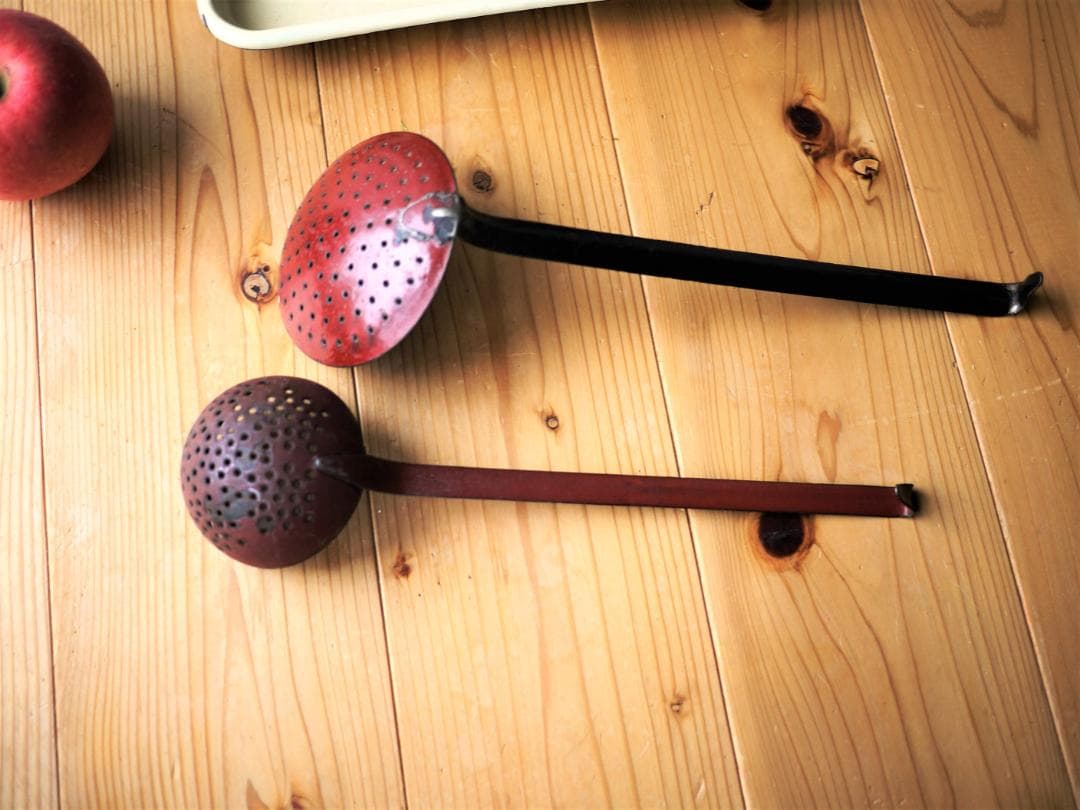 レードルラック　ホーローキッチン　スキンマー2本つき　フレンチカントリー