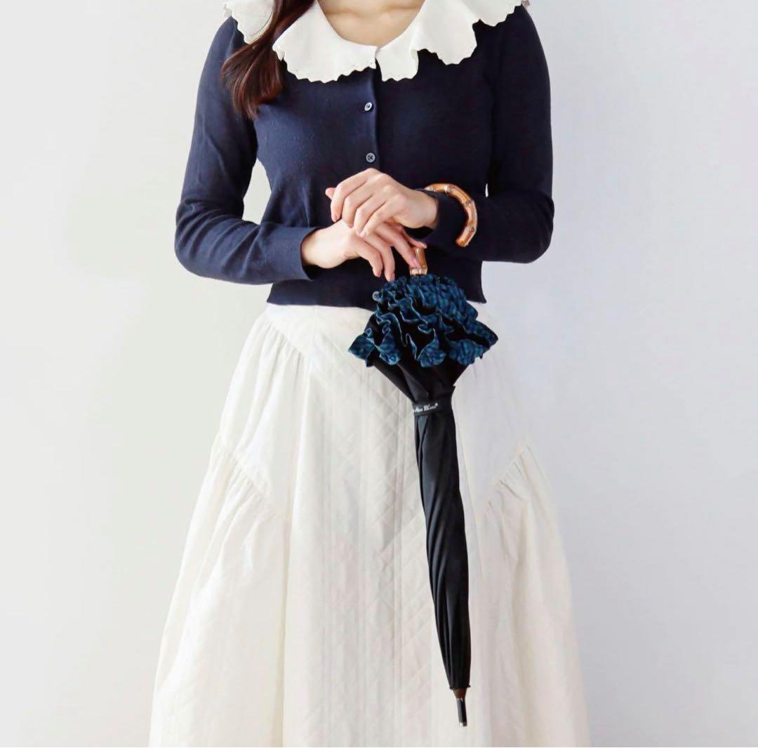 日傘 Rose Blanc familiar 芦屋ロサブラン ファミリア 黒 青