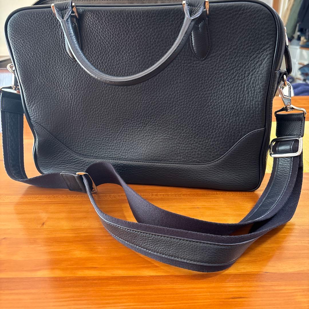 ネイビーレザー ビジネスバッグ