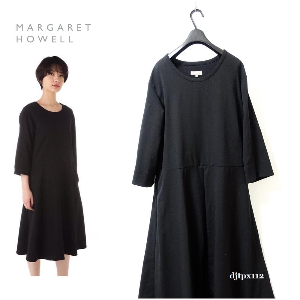 mitoma極美品*マーガレットハウエル *ソフトウール 定番フレアドレス