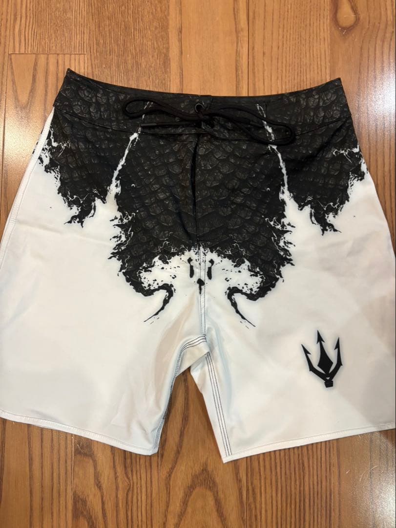 FIED 水着ショーツ 白黒スプラッシュ