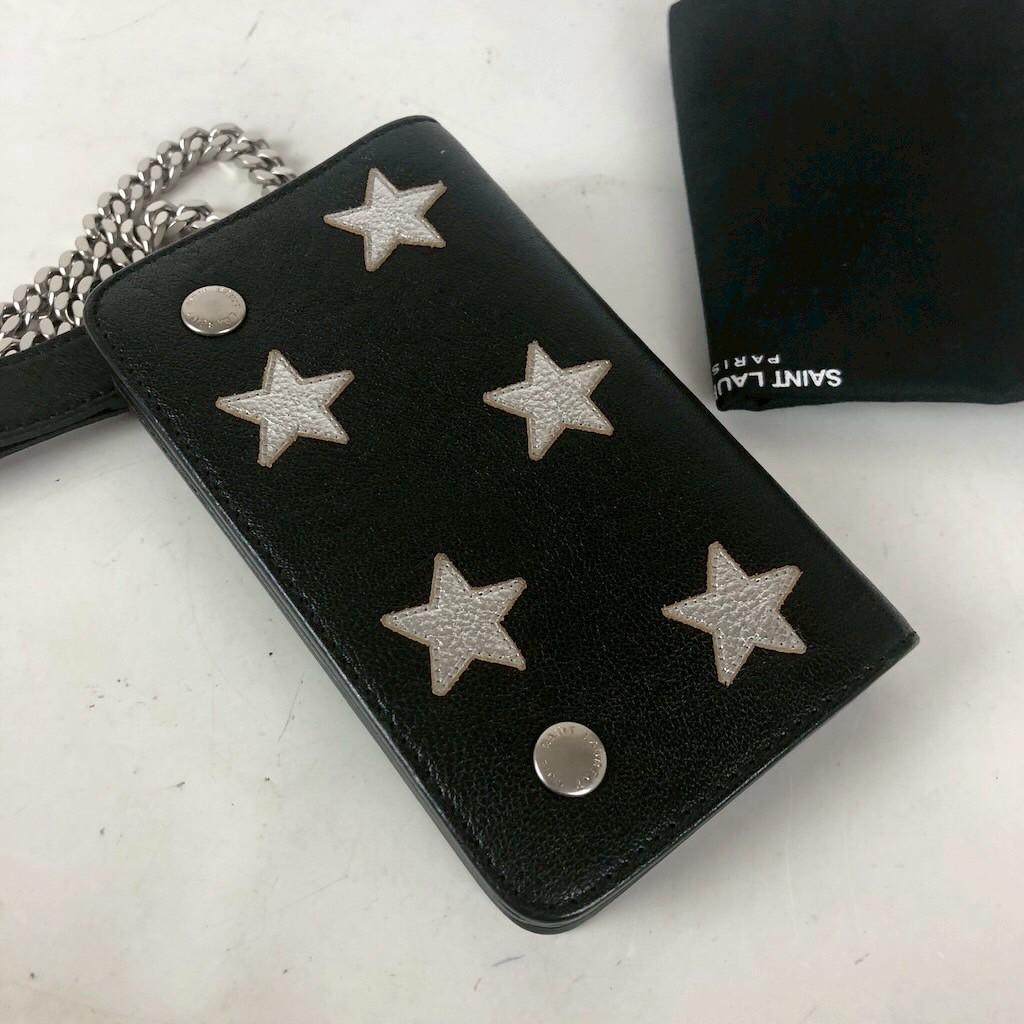 SAINT LAURENT PARIS スタースタッズ チェーンウォレット