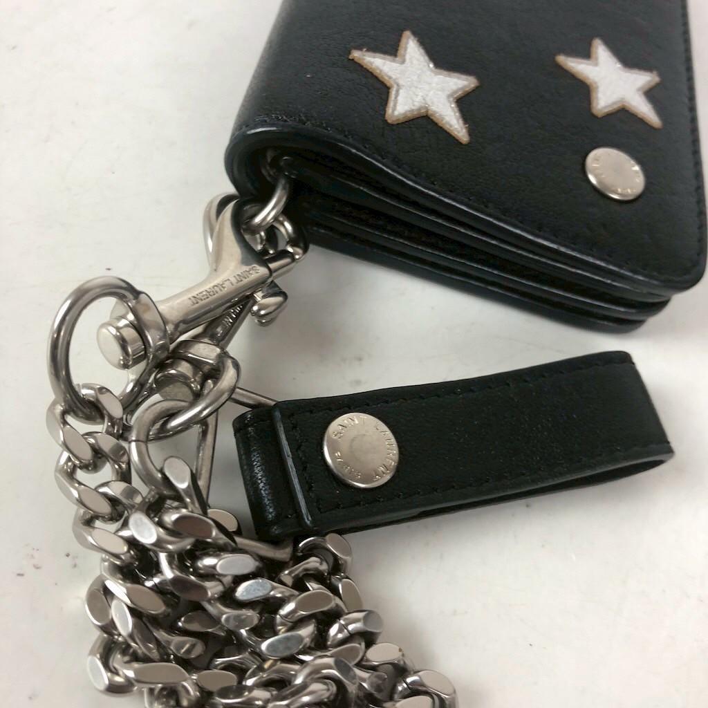 SAINT LAURENT PARIS スタースタッズ チェーンウォレット