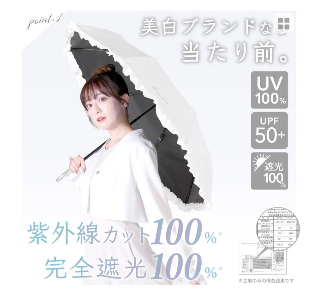 シロノサクラ　折りたたみ日傘