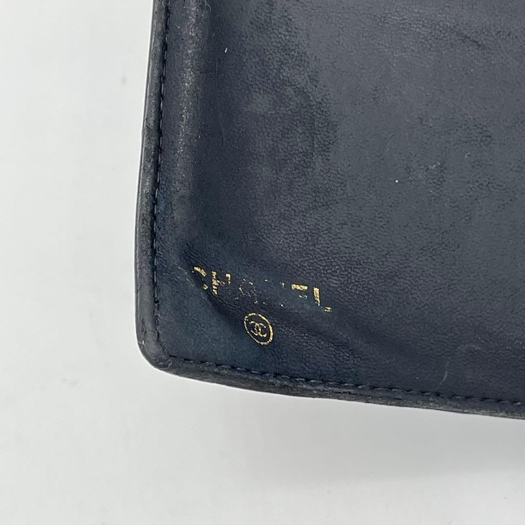 CHANEL 長財布 ココマーク キャビアスキン がま口 黒 ギャランティカード