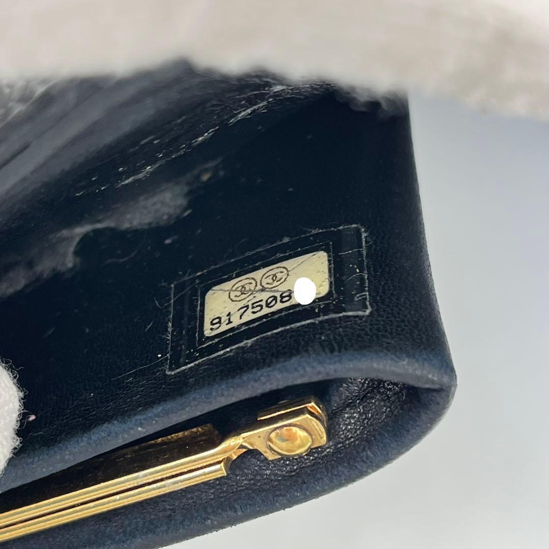 CHANEL 長財布 ココマーク キャビアスキン がま口 黒 ギャランティカード