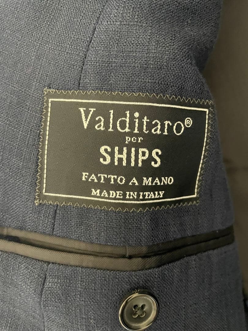 値引き可　SHIPS Valditaro ネイビーダブルブレストジャケット 46