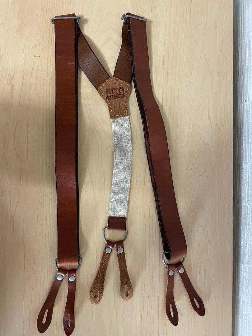 【まき】リーバイス LVC サスペンダー ベルト レザー