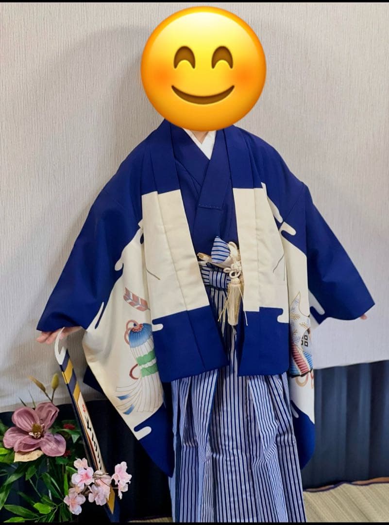 七五三　男の子　羽織袴　着物　袴　小物　セット