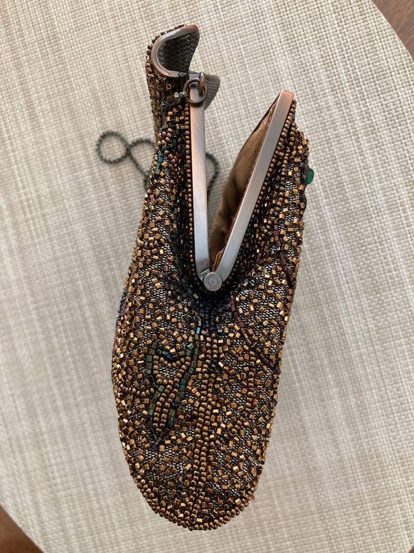 専用【Lumyはしもと】ビーズ刺繍 パーティーバッグ　ブロンズ系 ヴィンテージ