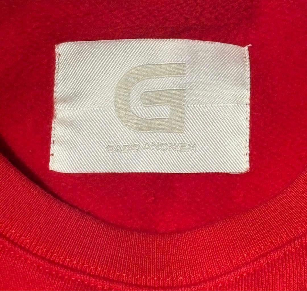 【美品】gadid anoniem 赤スウェット