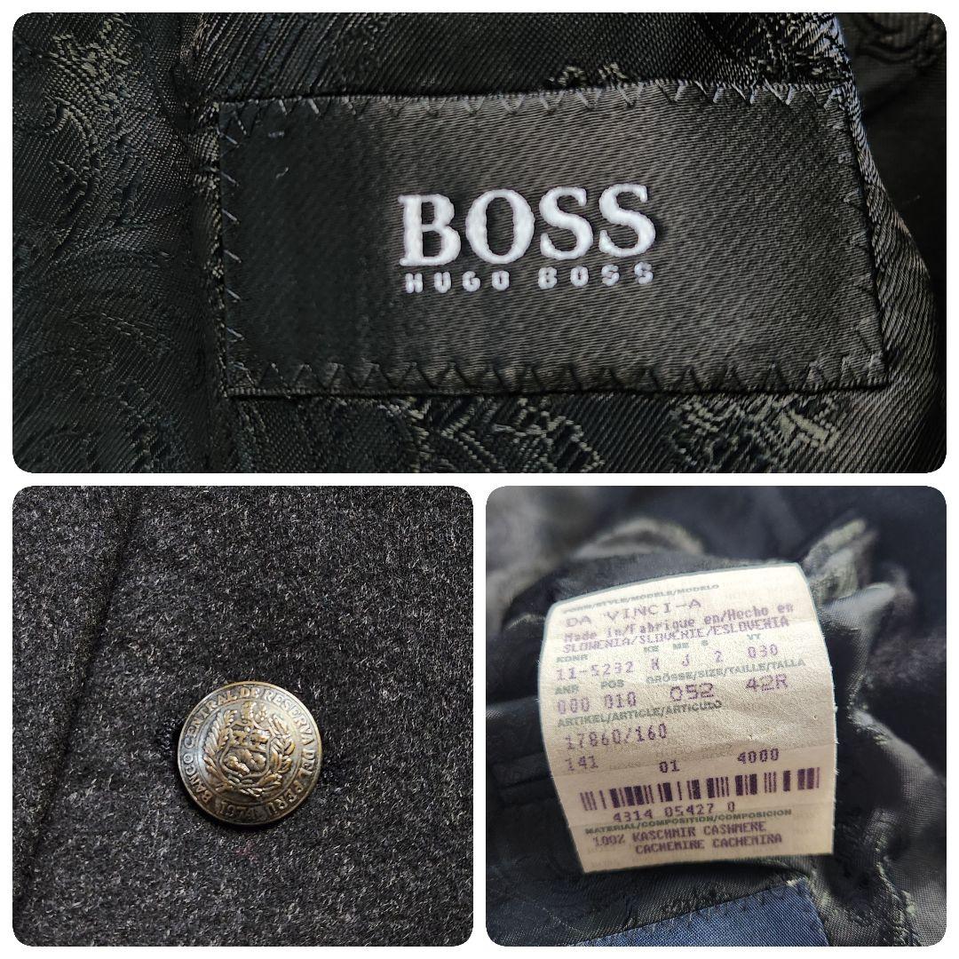 XXL相当 HUGO BOSS ジャケット 総カシミヤ コロンボ ペイズリー総柄