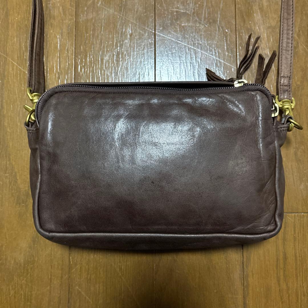 【PORTER / FRANK】ポーター レザーショルダーバッグ・ブラウン・馬革