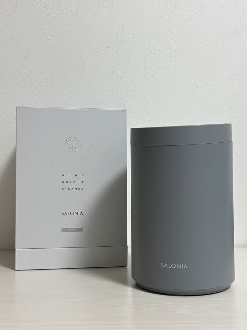 SALONIA フェイススチーマー グレー 箱+コード付き