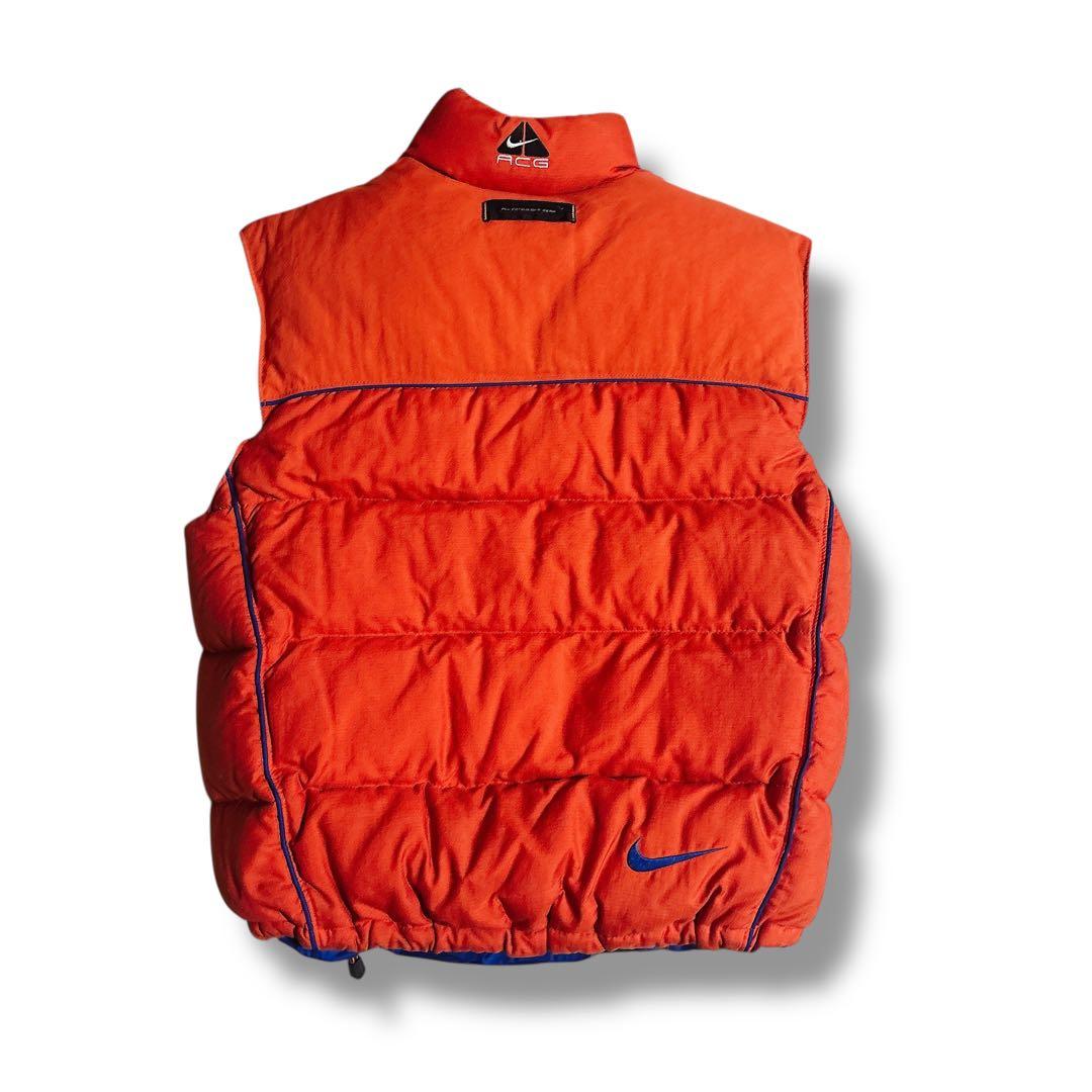 90s NIKE ACG ダウンベスト オレンジ リップストップ ヴィンテージ