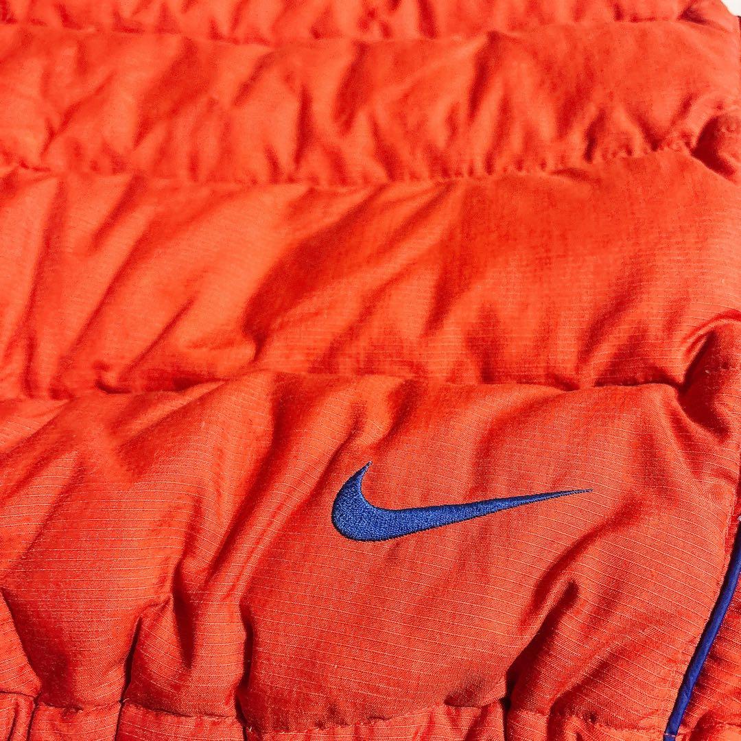 90s NIKE ACG ダウンベスト オレンジ リップストップ ヴィンテージ