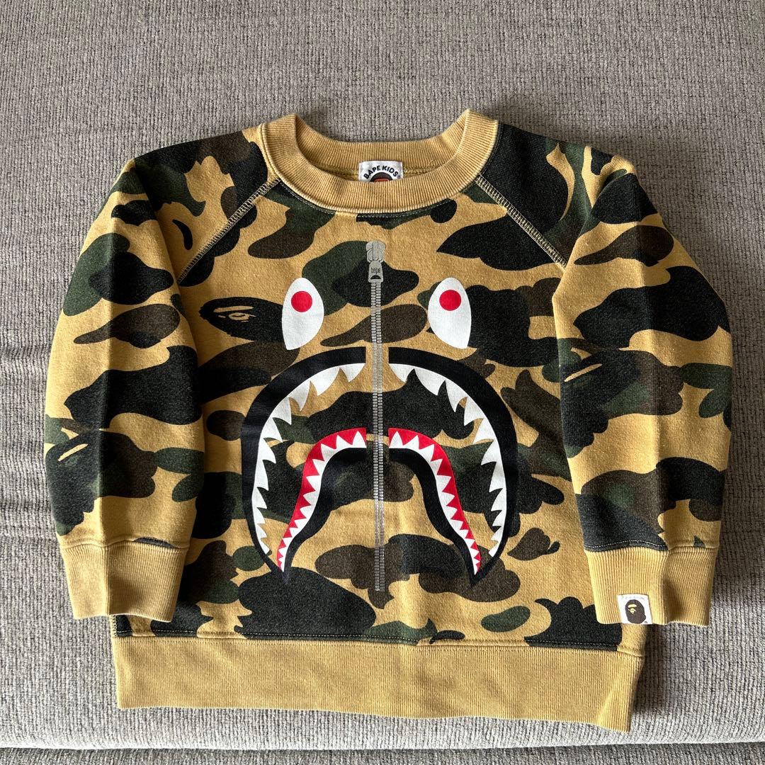 【美品】BAPE KIDS 迷彩柄トレーナー　100cm正規品