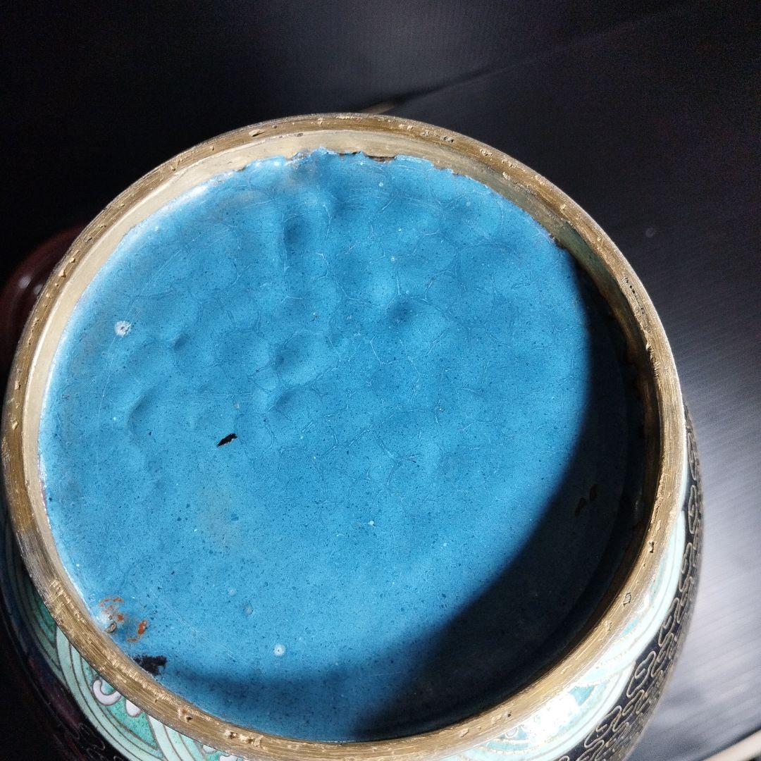 中国古玩 唐物 古七宝 七宝焼 花瓶 時代物