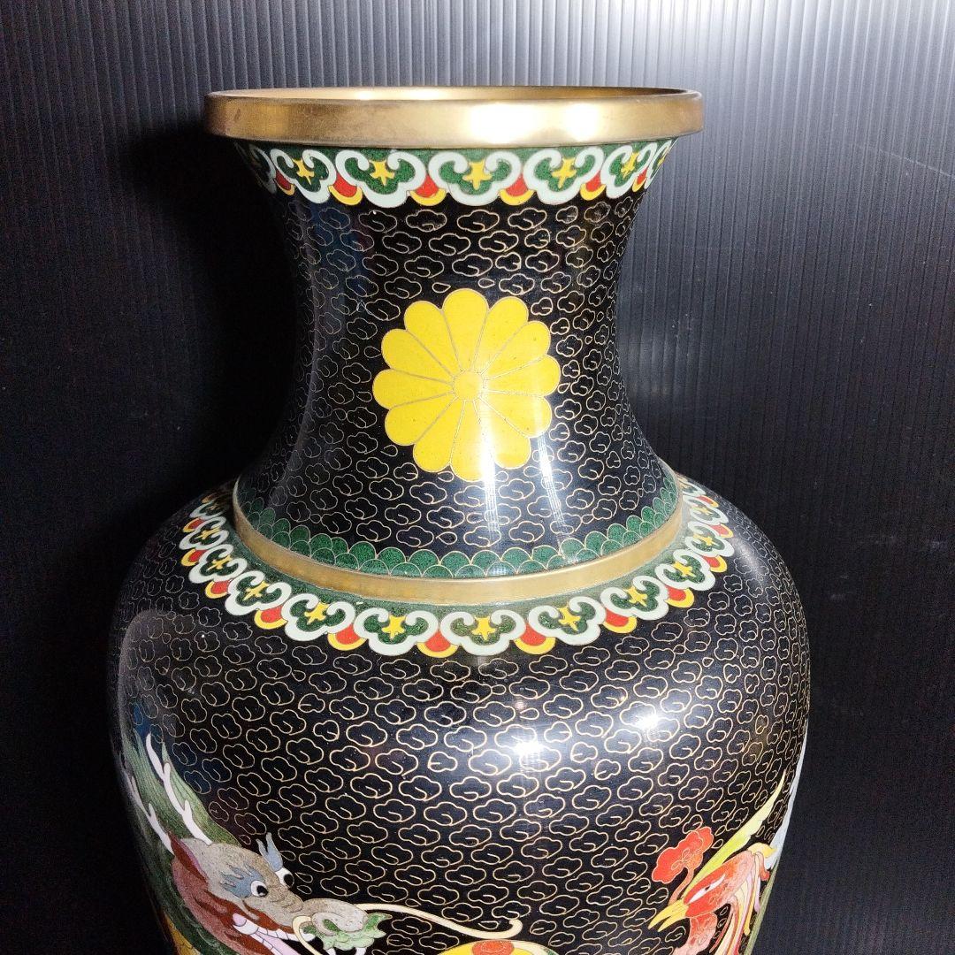 中国古玩 唐物 古七宝 七宝焼 花瓶 時代物